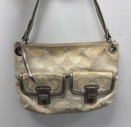 Coach Poppy Signature Sateen Hippie Double Pocket Shoulder Bag (Style 18980)