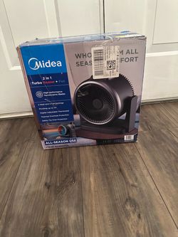 Midea Portable 2-in-1 Space Heater + Fan, , Black, New