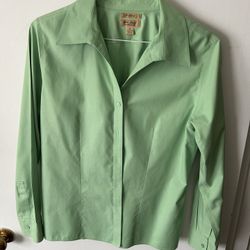 Light Green Ladies No Iron Shirt