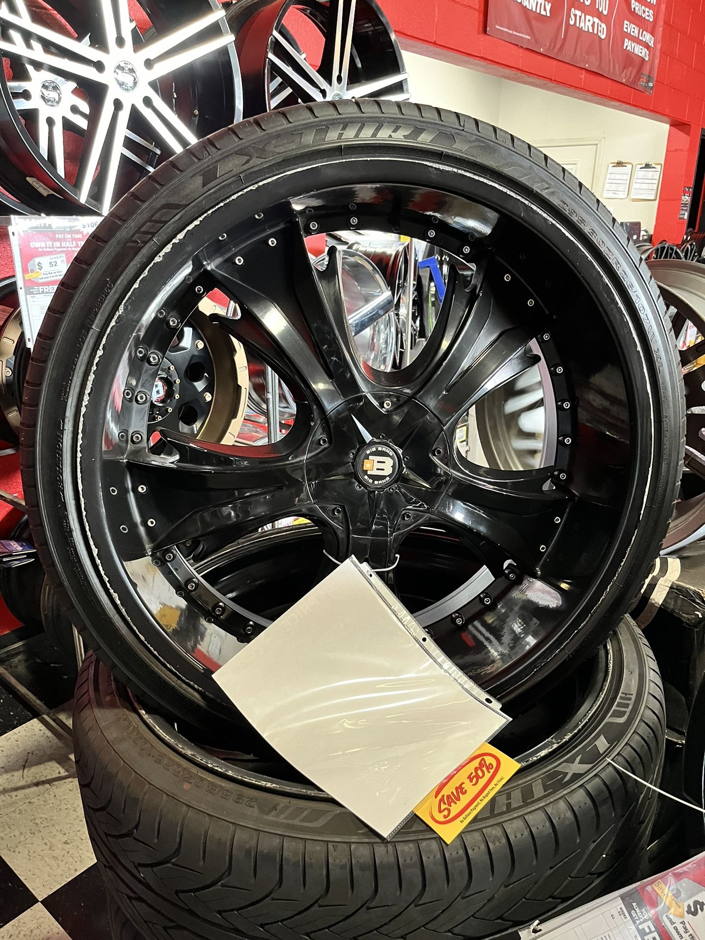 Used 26” Black Big Bang Wheels