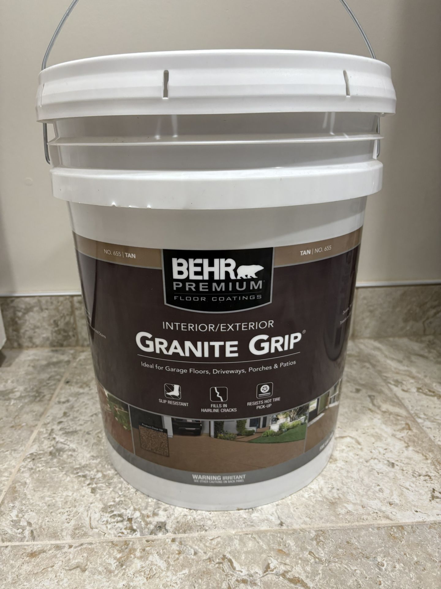 NEW BEHR Premium Gal Tan Granite Grip Concrete Floor Coating