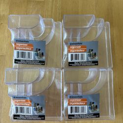 Set of 4 Clear Plastic Organizers – Like New