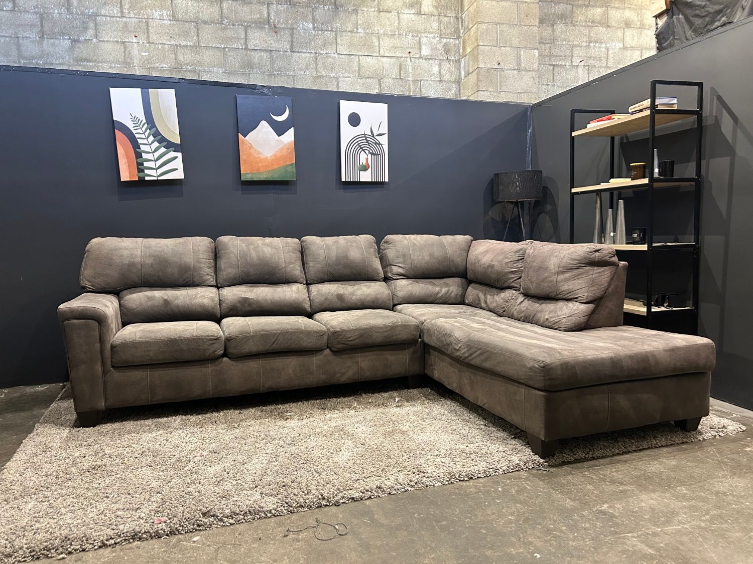 Modern L Shaped Sectional Sofa with Chaise - Delivery Available!