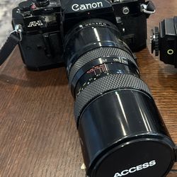 Vintage Canon A-1 35mm SLR Film Camera FD 70-210MM 1:3.5 JAPAN TESTED WORKING