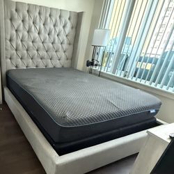 Queen Bed Frame, Mattress & Box Spring