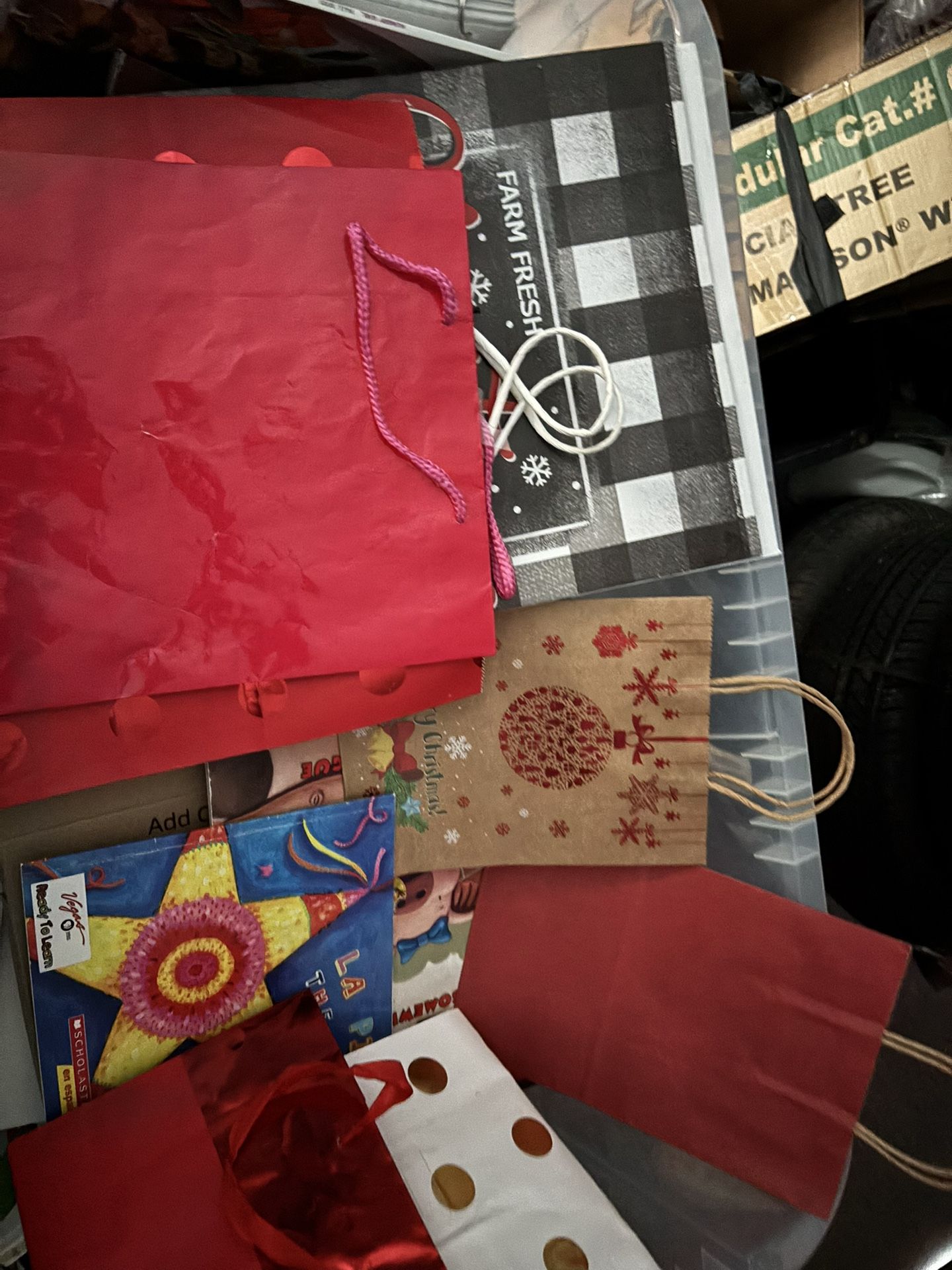 Christmas Gift Box And Bags.