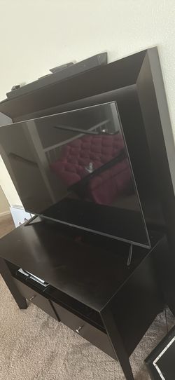 Brown Wood entertainment stand