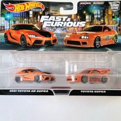 HOT WHEELS - FAST & FURIOUS - 2-PACK -  TOYOTA GR SUPRA & TOYOTA SUPRA