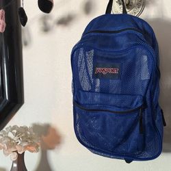 JanSport Blue Mesh / Net Backpack