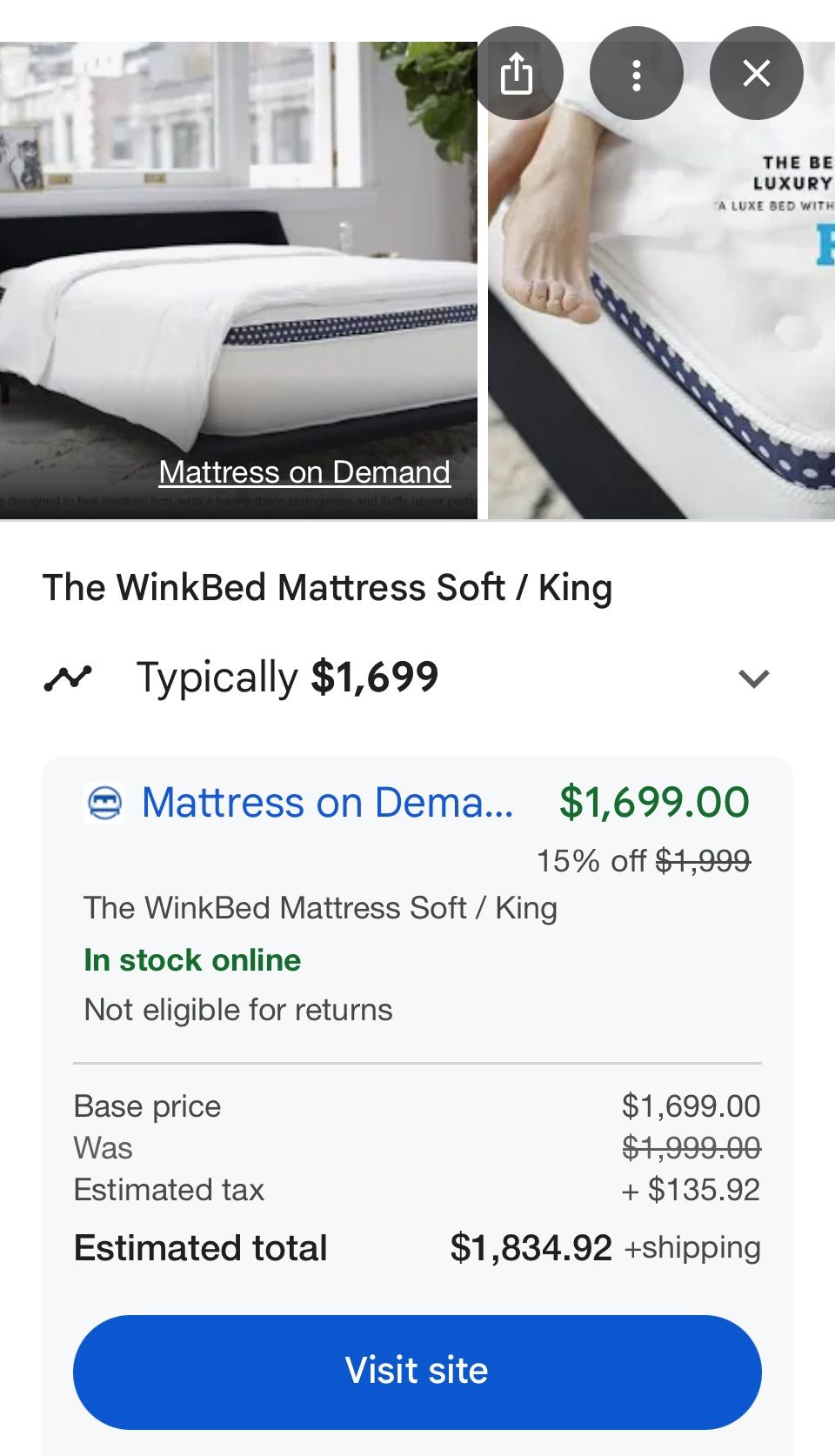 Brand New King Size Mattress Still In Original Plastic