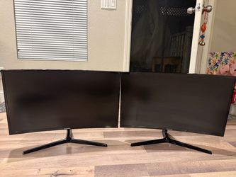 2 Samsung 27-inch Curved Monitors