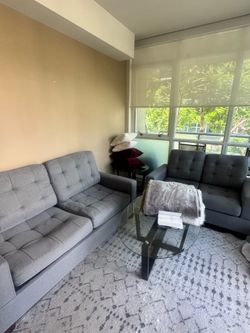Grey couch set