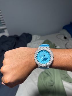 Casio G-Shock Watch with Iced Out Bezel