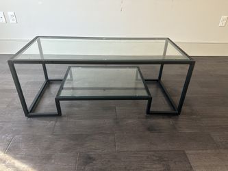 Glass coffee Table And 2 End Tables