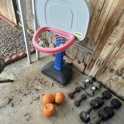 Basketball Hoop And Balls
