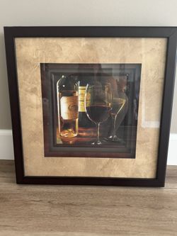 Framed Wine Decor 20x20