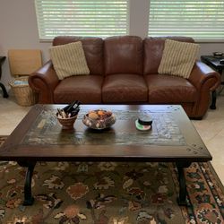 Awesome Red Leather Couch