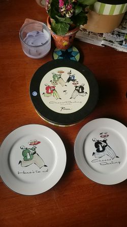 6 brand new salad plates in box- sets are available