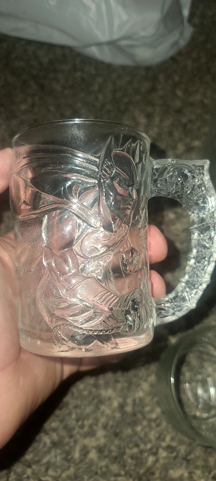 3 Batman Forever McDonald's Vintage Glass Mug Cups (Batman,Riddler,TwoFace)