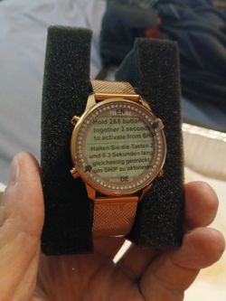Tinwure Rose Gold Smartwatch Mesh Band