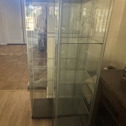 Glass Display With Shelves 