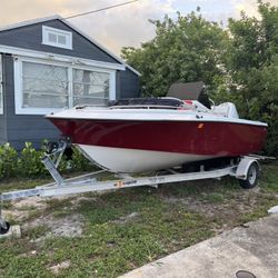 18’ Larson  With Aluminum Trailer 