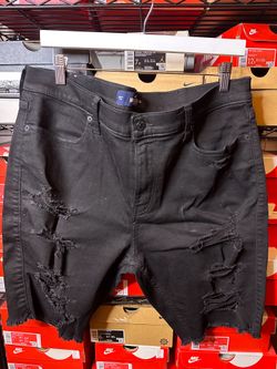 Hollister black ripped denim shorts Size 36" #denim #summer men’s used