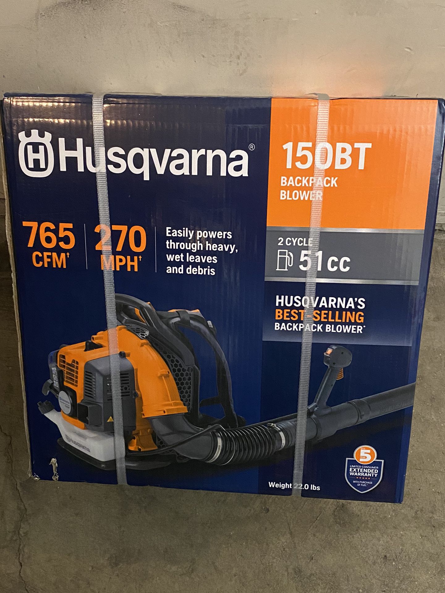 New  Husqvarna Gas Backpack Blower $260 Firm 