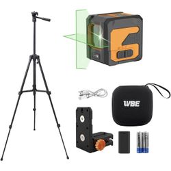 Laser Level Self Leveling w Tripod 100Ft Green Cross Line Leveler Tool 130°