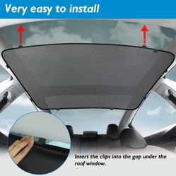 Glass Roof Sunshade Sunroof Rear Window Sunshade Compatible For Model 3