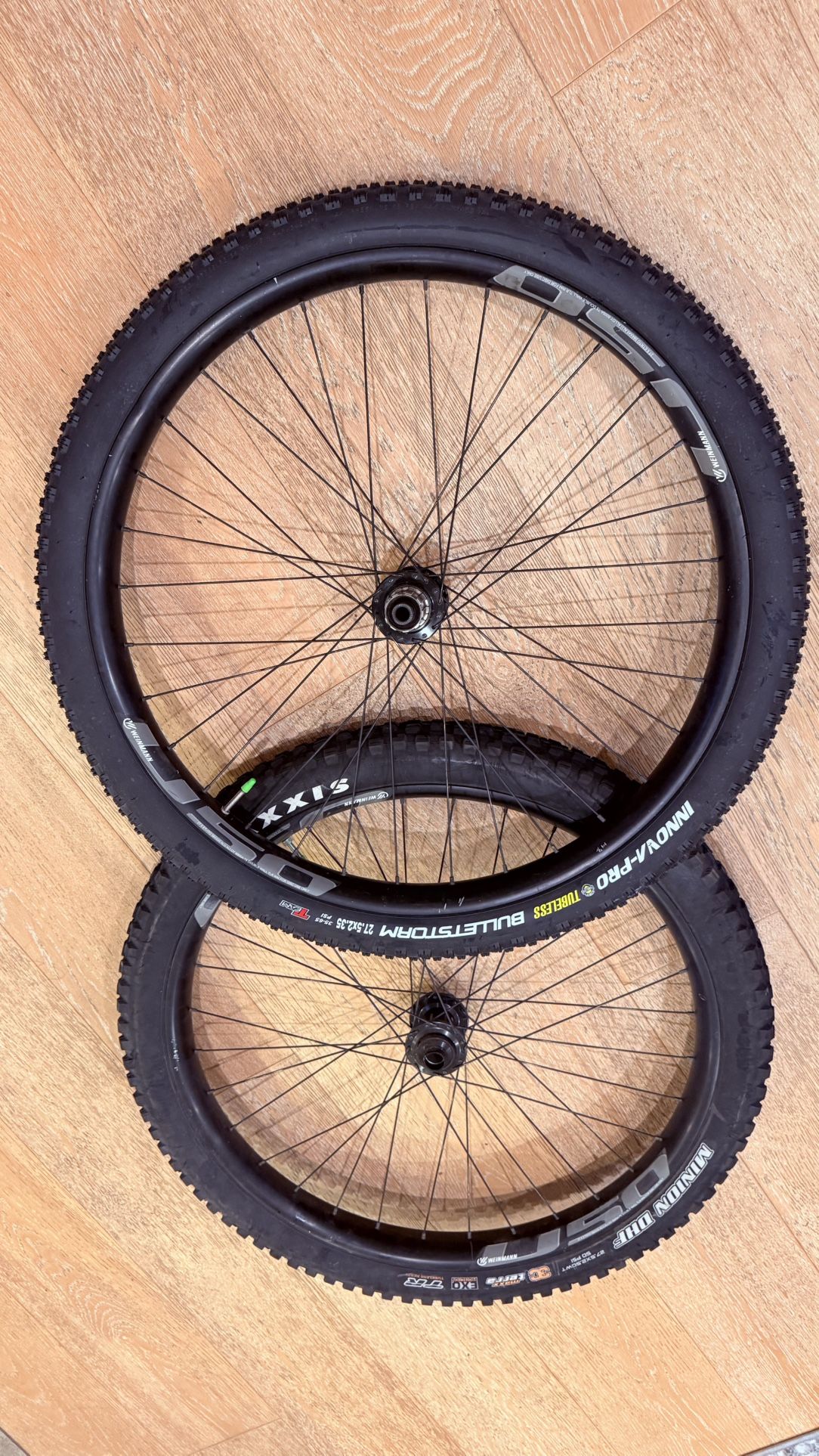 27.5 650b Boost Front And  Rear Wheelset 110x20 148 HG shimano 12x Speed 45mm Wide With Maxxis DHF