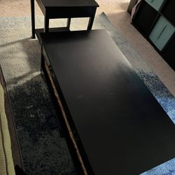 Sturdy Wood 3 Piece Black Furniture Set $300 For All 