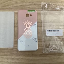 Cell Phone Protection Case Rose Gold Pineapple Pink/White Marble For Samsung Galaxy J4 Core