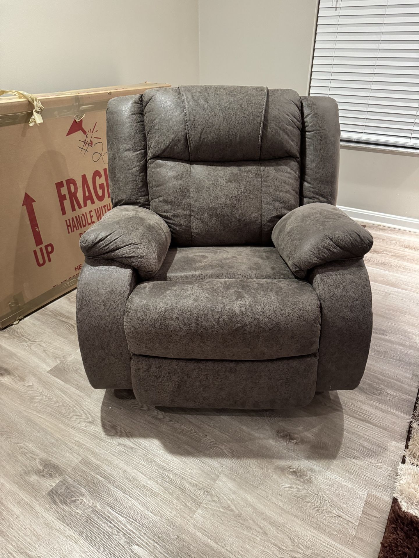 Full Size Grey Recliner