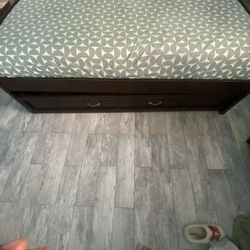 Twin BED with Mattress In Trundel