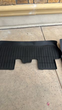 Black Rubber Car Floor Mat Rear Row