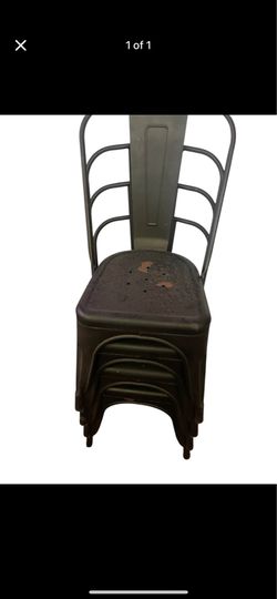 4 set metal  chair indoor or outdoor be used