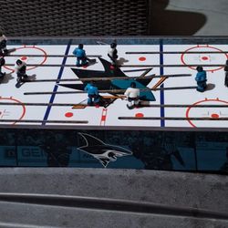 Mini Sharks Hockey Foosball Table