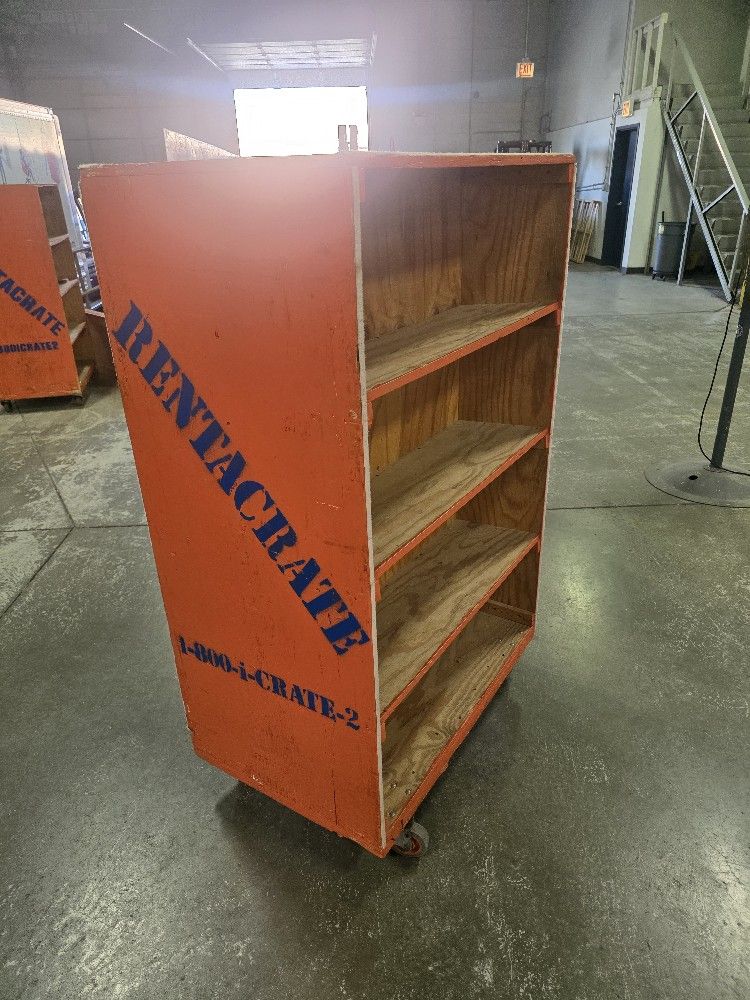 FREE DOUBLE SIDED LIBRARY CART ON WHEELS