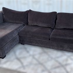 Gardena Dark Grey Sectional Couch Sofa L Shape 