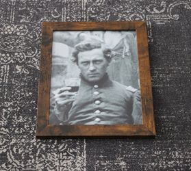 Framed Vintage Photo Print - Civil War Union Officer Drinking Glass Historic Art (8x10)