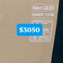 Samsung - 100” Class QN80F Series Neo QLED Mini LED 4K UHD SamsungVision AI Smart Tizen TV