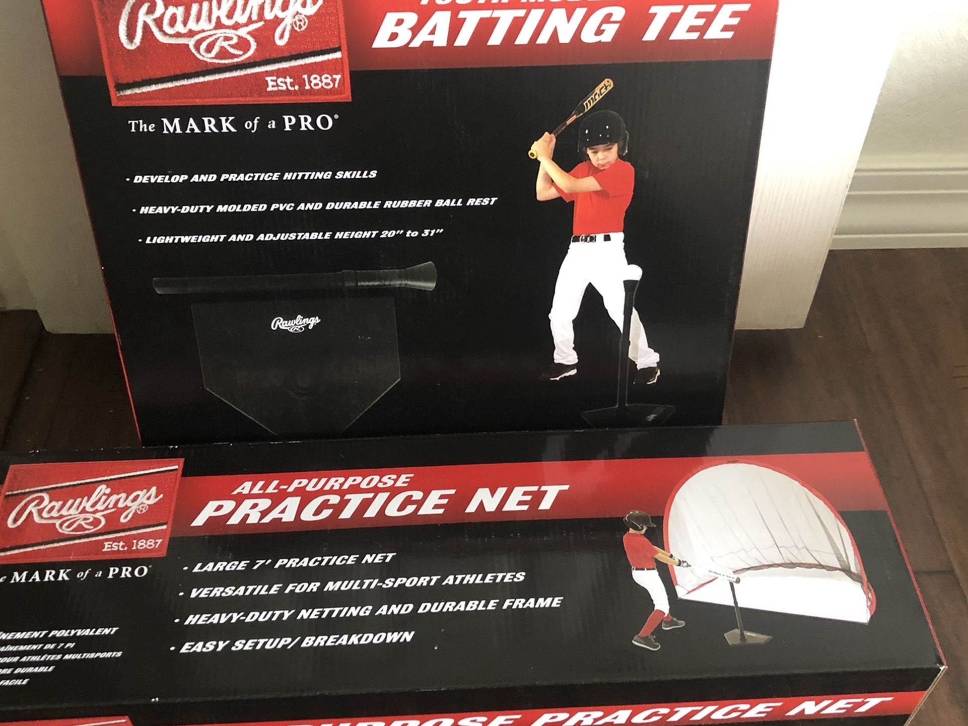 Rawlings Youth Model Batting Tee And all-Purpose Net Brand New In Box