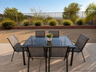 StyleWell 7-Piece Outdoor Patio Dining Set – Glass Table + 6 Chairs