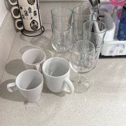 IKEA Cups, Mugs & Wine Glasses $20