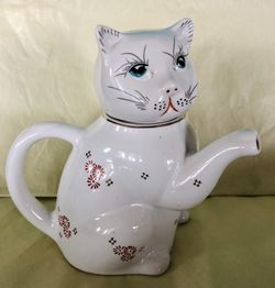 Vintage, EMSON Cat Teapot /Creamer Hand painted 