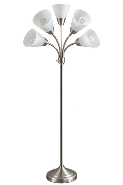 Five-head floor lamp