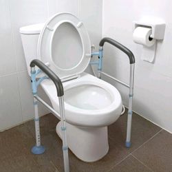 Toilet safety rail, Adjustable, 300 lbs Capacity, Model # DR3406. 
