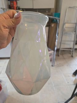 Iridescent Glass Geometric Vase