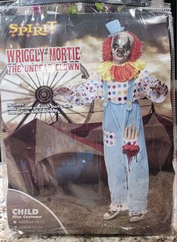 Wriggly Mortie The Undead Clown Child Youth Size Large